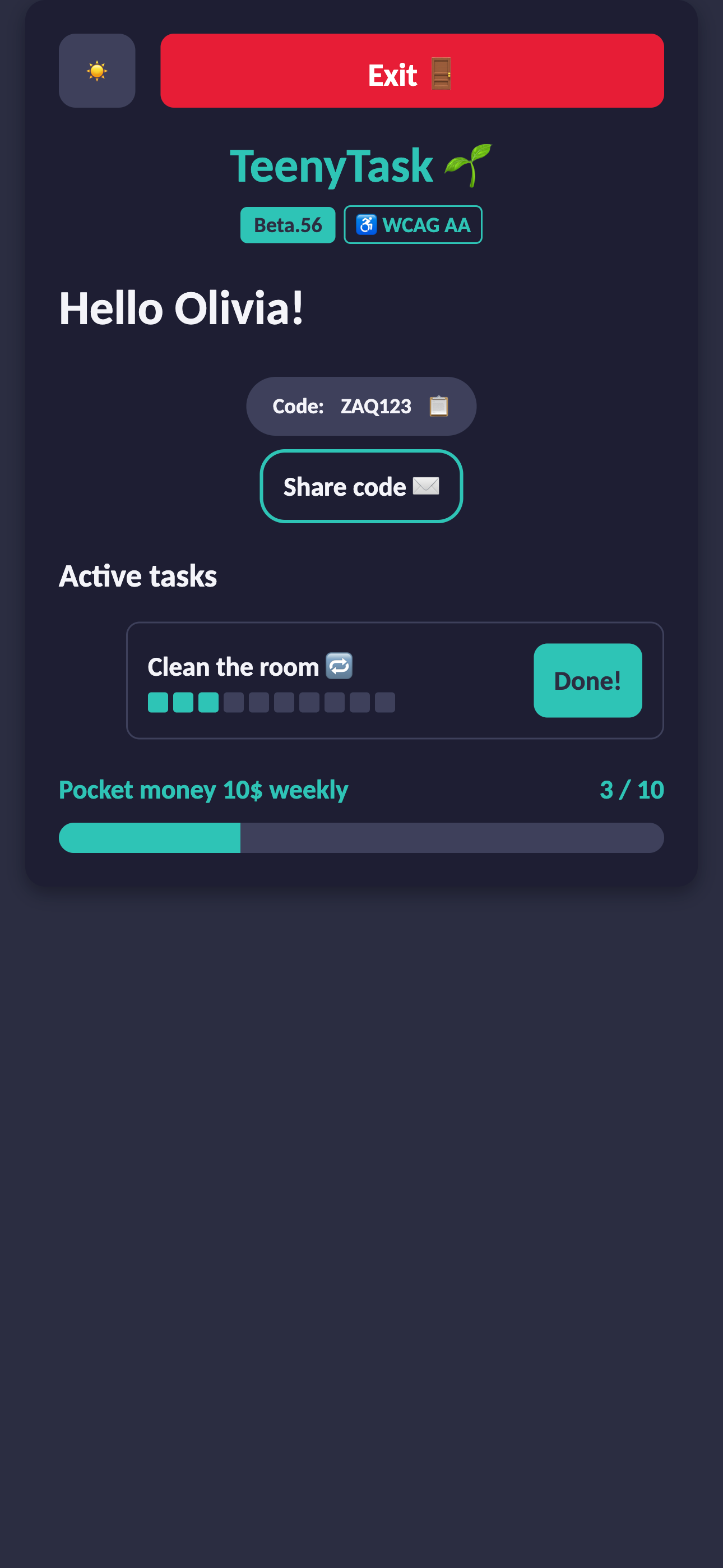 TeenyTask Screen 3